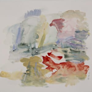 Water Carries Colour 28.04.20C. Watercolour on Paper. Approx 21 x 21cm. 2020. © 2020 VICTORIA CATTONI ALL RIGHTS RESERVED