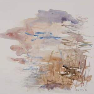 Water Carries Colour 24.03.20B. Watercolour on Paper. Approx 21 x 21cm. 2020. © 2020 VICTORIA CATTONI ALL RIGHTS RESERVED