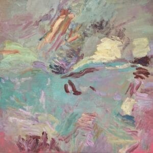 Wayward. 2024. Oil on linen. Approx 38 x 40 x 2cm. Photo Credit, Self. © 2024 VICTORIA CATTONI ALL RIGHTS